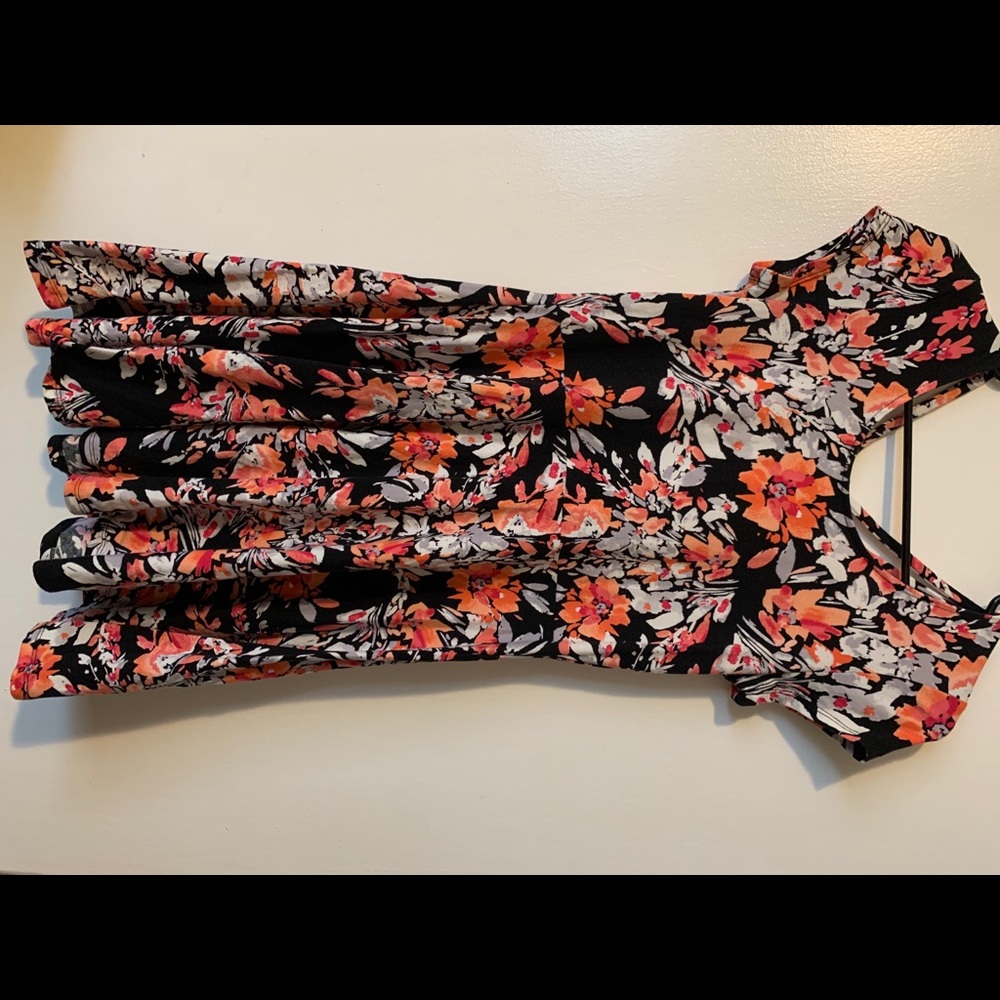 Black floral dress